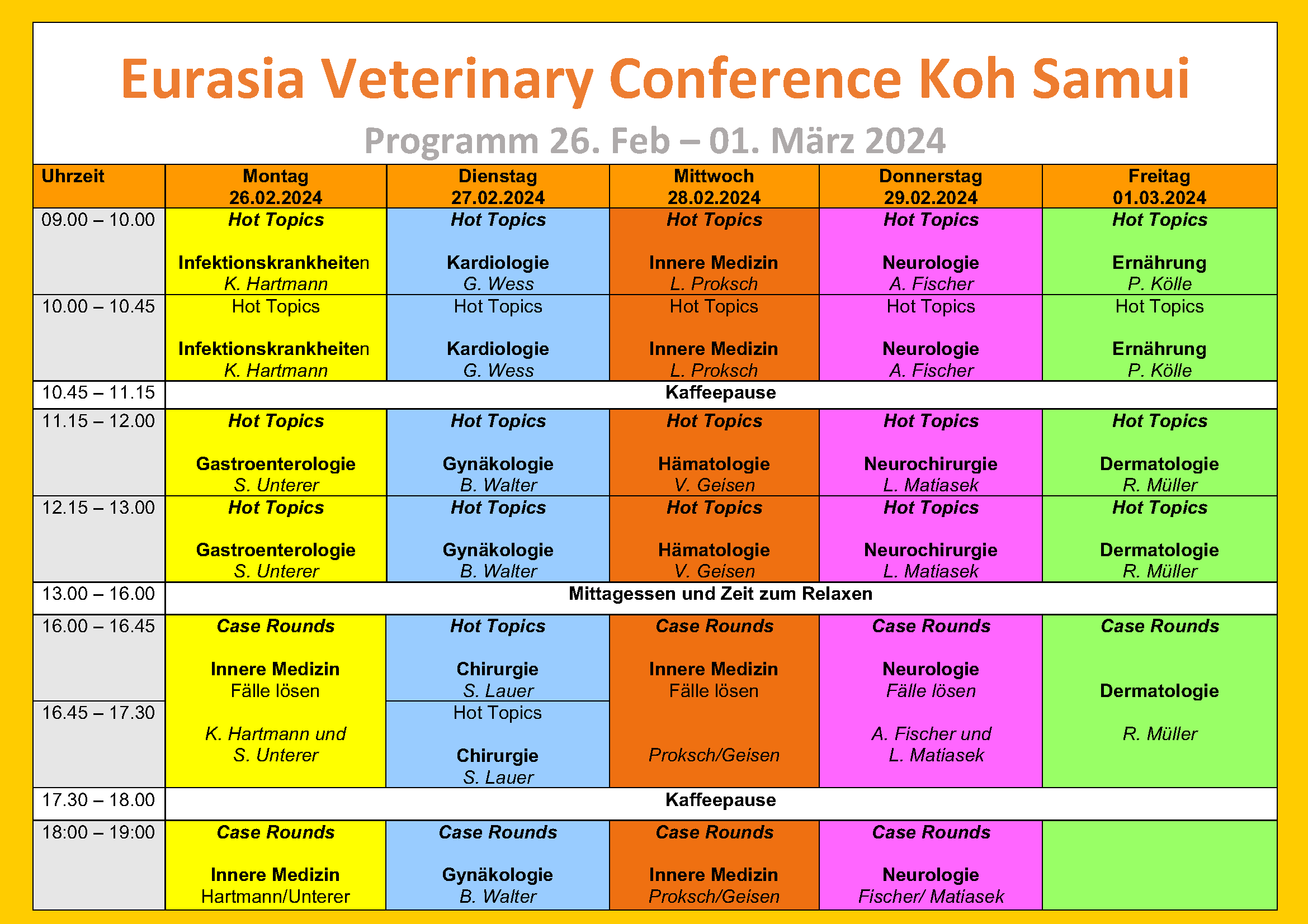 Programm Eurasia Veterinary Conference